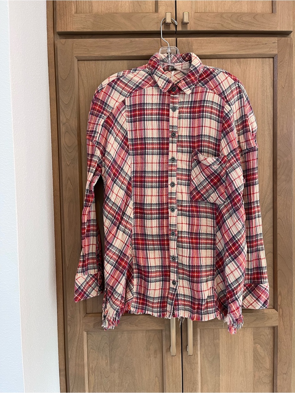 Free People Plaid Collared Shirt